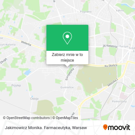 Mapa Jakimowicz Monika. Farmaceutyka