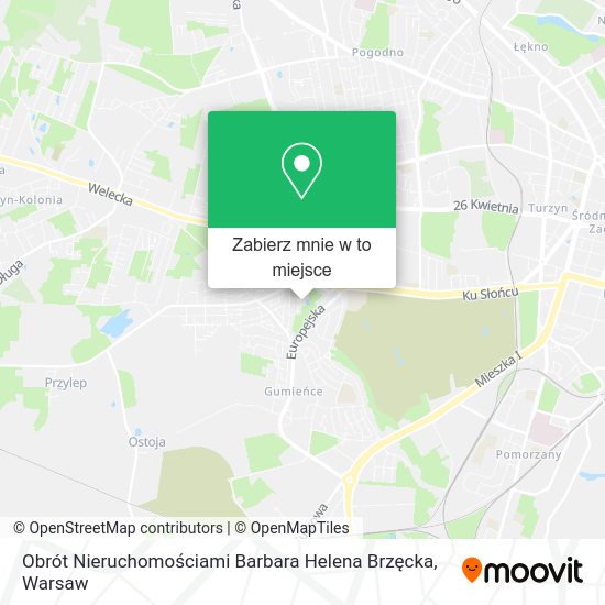 Mapa Obrót Nieruchomościami Barbara Helena Brzęcka