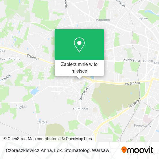 Mapa Czeraszkiewicz Anna, Lek. Stomatolog