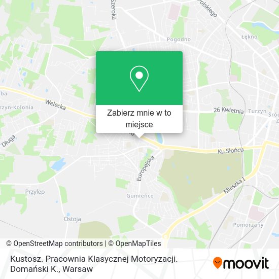 Mapa Kustosz. Pracownia Klasycznej Motoryzacji. Domański K.