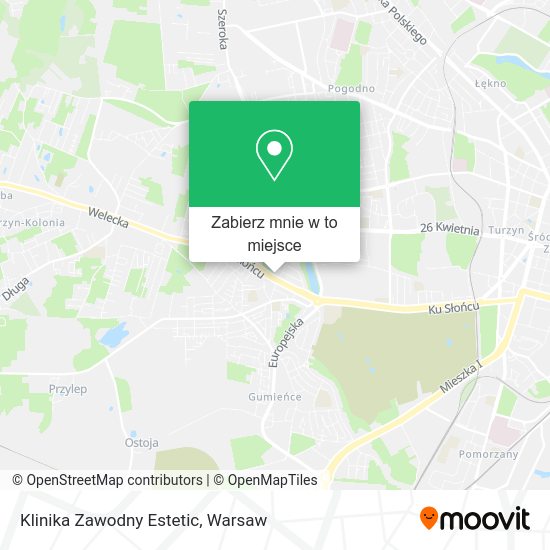 Mapa Klinika Zawodny Estetic