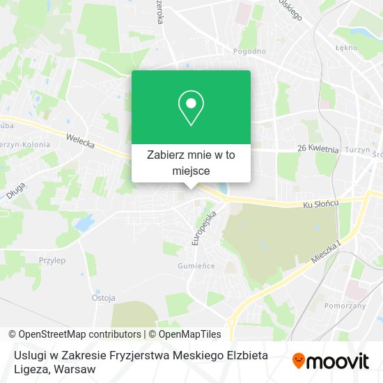 Mapa Uslugi w Zakresie Fryzjerstwa Meskiego Elzbieta Ligeza