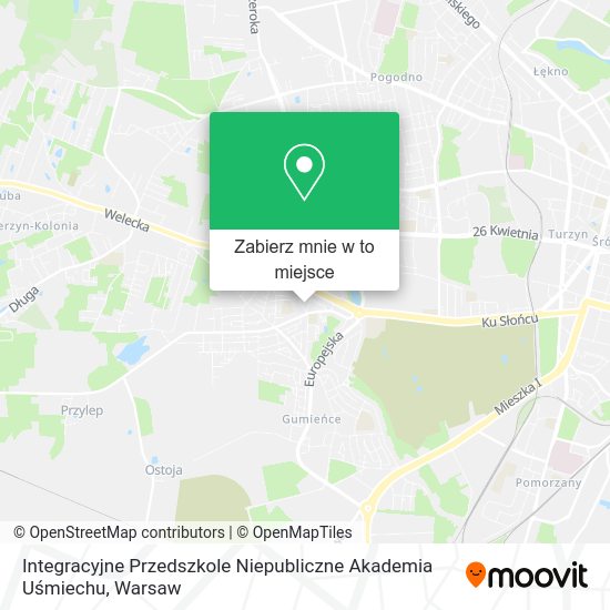 Mapa Integracyjne Przedszkole Niepubliczne Akademia Uśmiechu