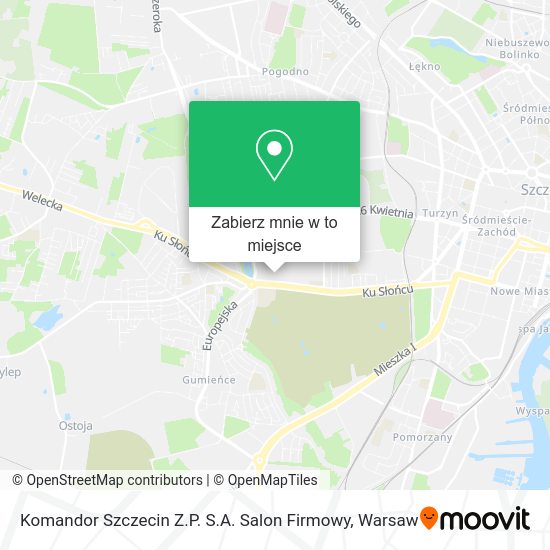 Mapa Komandor Szczecin Z.P. S.A. Salon Firmowy