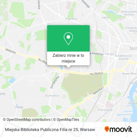 Mapa Miejska Biblioteka Publiczna Filia nr 25