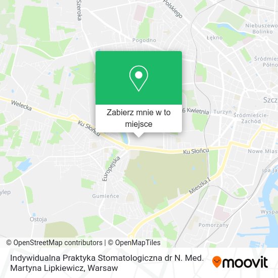 Mapa Indywidualna Praktyka Stomatologiczna dr N. Med. Martyna Lipkiewicz