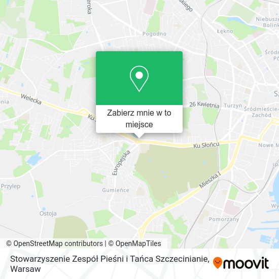 Mapa Stowarzyszenie Zespół Pieśni i Tańca Szczecinianie