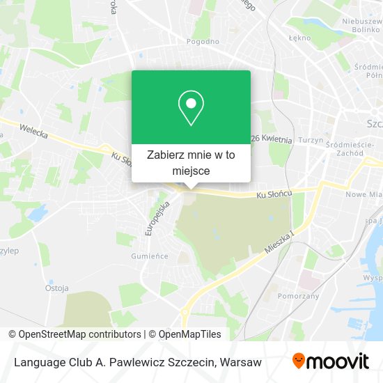 Mapa Language Club A. Pawlewicz Szczecin