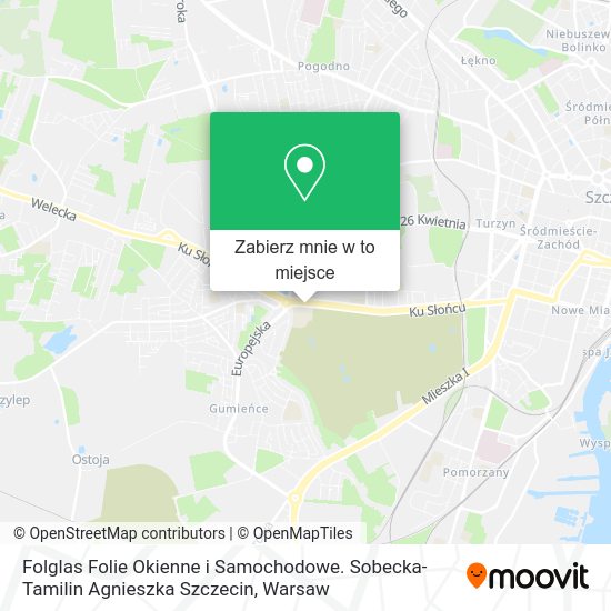 Mapa Folglas Folie Okienne i Samochodowe. Sobecka-Tamilin Agnieszka Szczecin