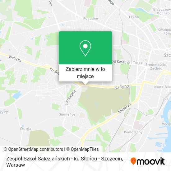 Mapa Zespół Szkół Salezjańskich - ku Słońcu - Szczecin