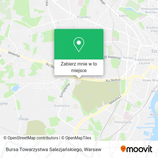 Mapa Bursa Towarzystwa Salezjańskiego