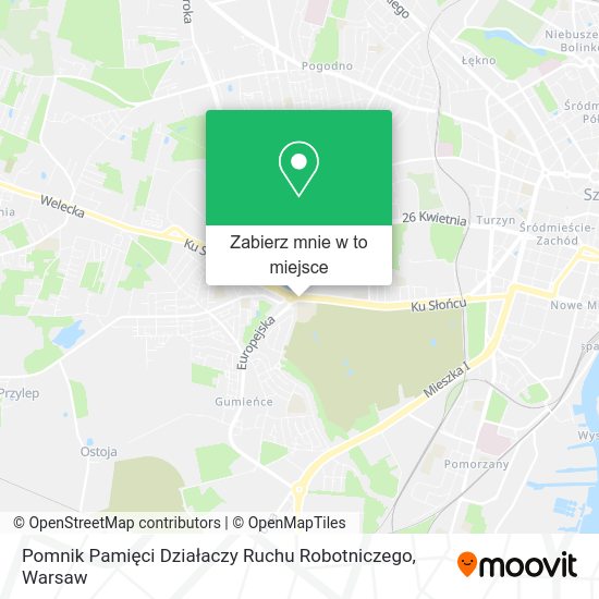 Mapa Pomnik Pamięci Działaczy Ruchu Robotniczego