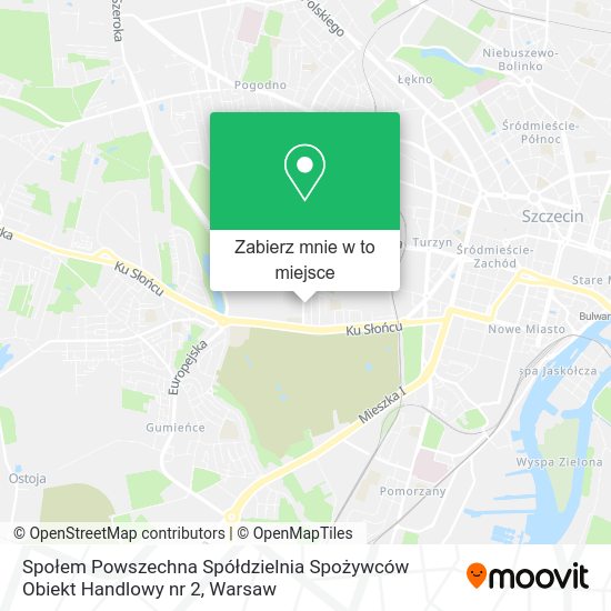 Mapa Społem Powszechna Spółdzielnia Spożywców Obiekt Handlowy nr 2