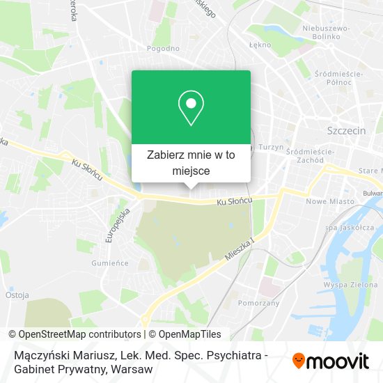 Mapa Mączyński Mariusz, Lek. Med. Spec. Psychiatra - Gabinet Prywatny