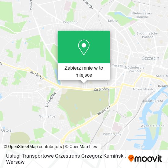 Mapa Usługi Transportowe Grześtrans Grzegorz Kamiński