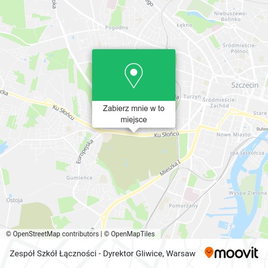 Mapa Zespół Szkół Łączności - Dyrektor Gliwice