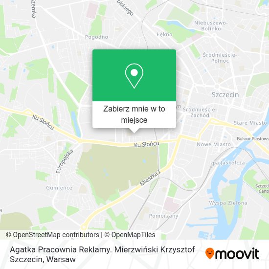 Mapa Agatka Pracownia Reklamy. Mierzwiński Krzysztof Szczecin