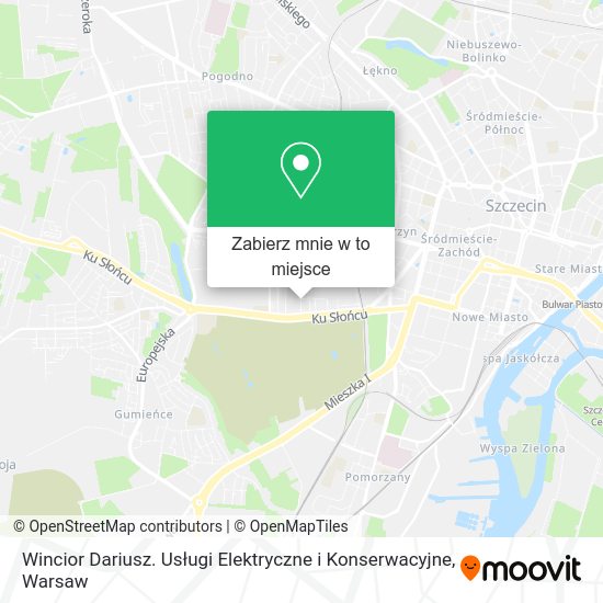 Mapa Wincior Dariusz. Usługi Elektryczne i Konserwacyjne