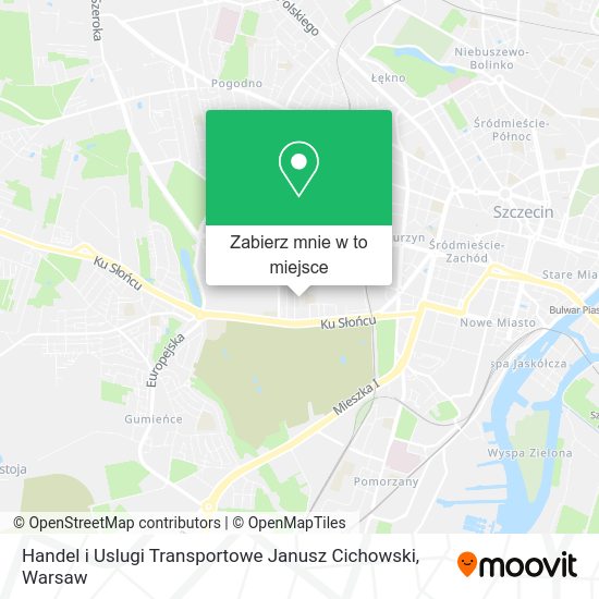 Mapa Handel i Uslugi Transportowe Janusz Cichowski