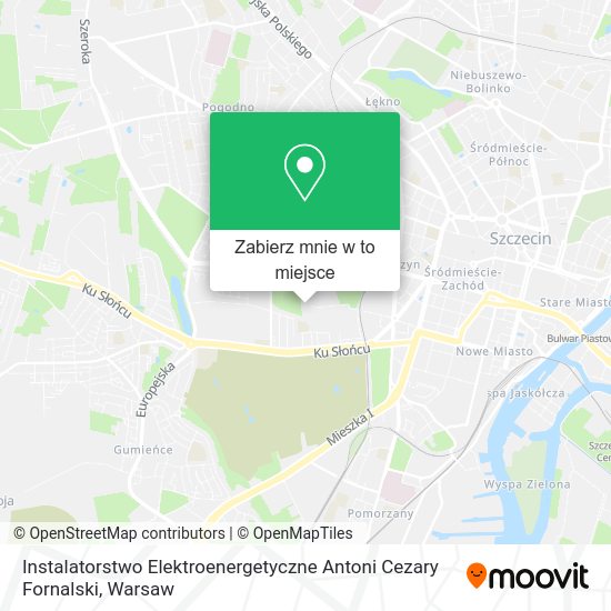 Mapa Instalatorstwo Elektroenergetyczne Antoni Cezary Fornalski