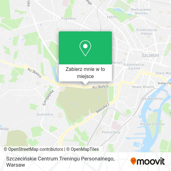 Mapa Szczecińskie Centrum Treningu Personalnego