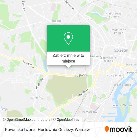 Mapa Kowalska Iwona. Hurtownia Odzieży