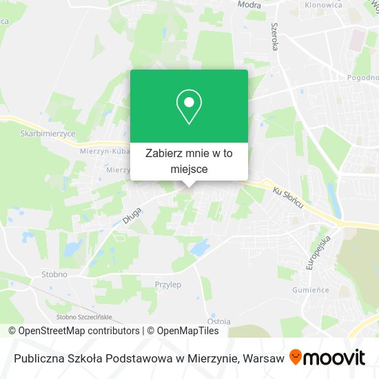 Mapa Publiczna Szkoła Podstawowa w Mierzynie