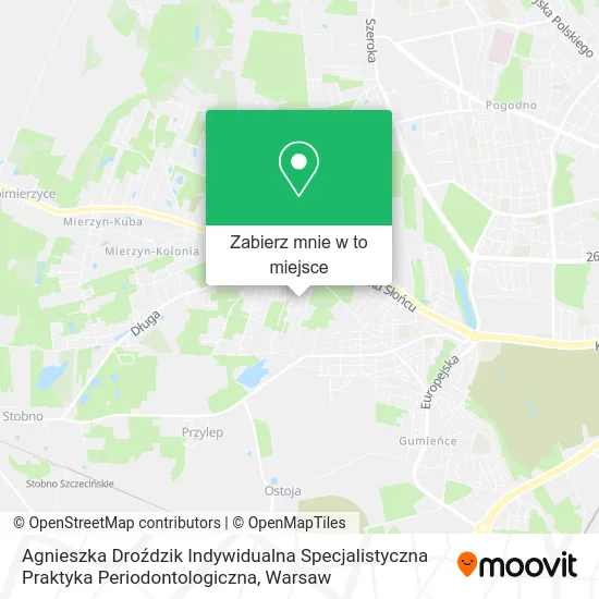 Mapa Agnieszka Droździk Indywidualna Specjalistyczna Praktyka Periodontologiczna