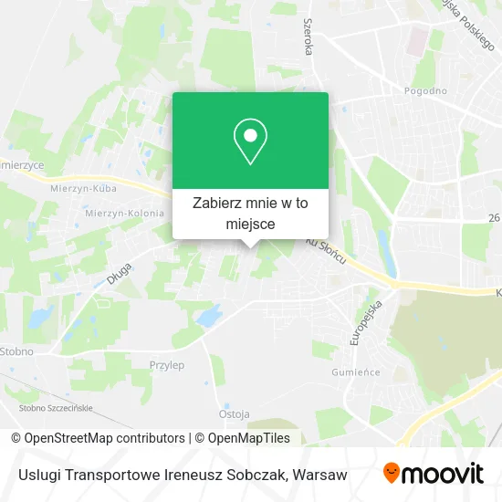 Mapa Uslugi Transportowe Ireneusz Sobczak