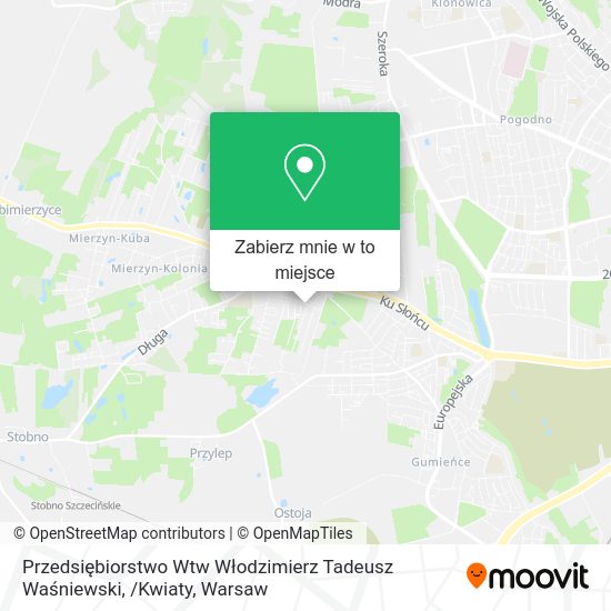 Mapa Przedsiębiorstwo Wtw Włodzimierz Tadeusz Waśniewski, /Kwiaty