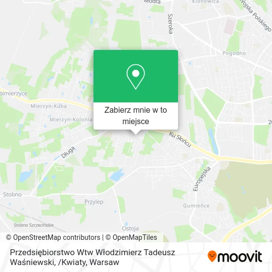 Mapa Przedsiębiorstwo Wtw Włodzimierz Tadeusz Waśniewski, /Kwiaty