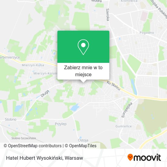 Mapa Hatel Hubert Wysokiński