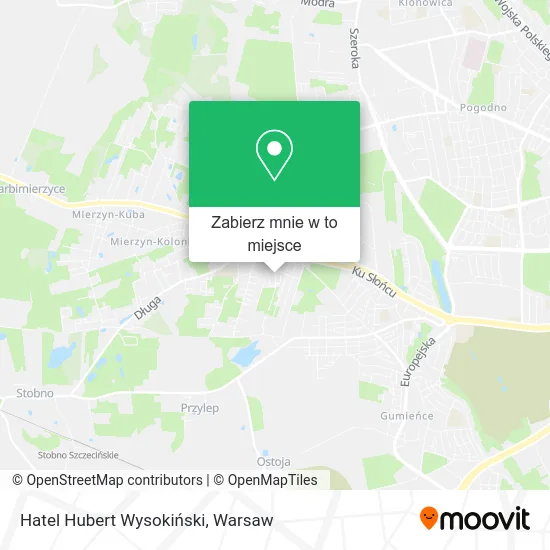 Mapa Hatel Hubert Wysokiński