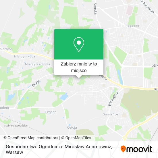 Mapa Gospodarstwo Ogrodnicze Miroslaw Adamowicz