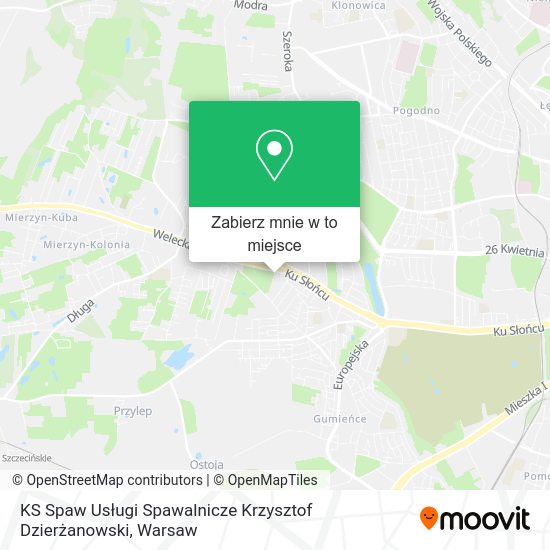 Mapa KS Spaw Usługi Spawalnicze Krzysztof Dzierżanowski