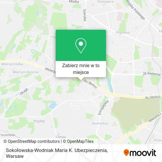 Mapa Sokołowska-Wodniak Maria K. Ubezpieczenia