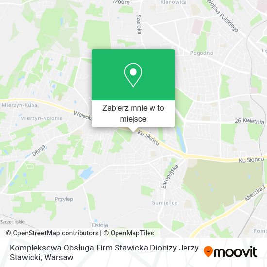 Mapa Kompleksowa Obsługa Firm Stawicka Dionizy Jerzy Stawicki