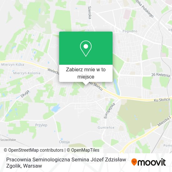 Mapa Pracownia Seminologiczna Semina Józef Zdzisław Zgolik