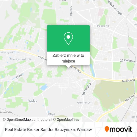 Mapa Real Estate Broker Sandra Raczyńska