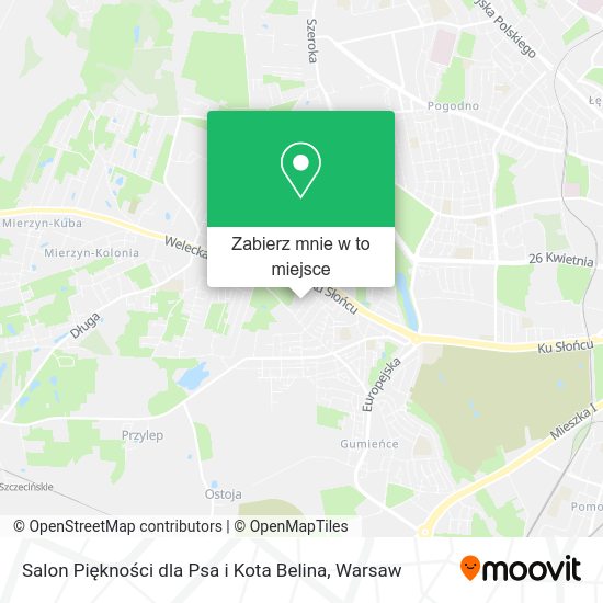 Mapa Salon Piękności dla Psa i Kota Belina