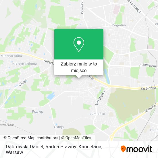 Mapa Dąbrowski Daniel, Radca Prawny. Kancelaria