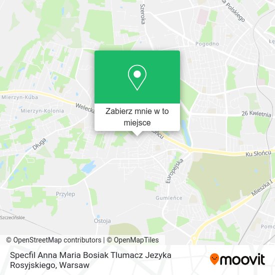 Mapa Specfil Anna Maria Bosiak Tlumacz Jezyka Rosyjskiego