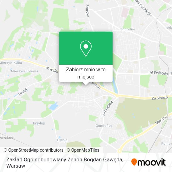Mapa Zakład Ogólnobudowlany Zenon Bogdan Gawęda