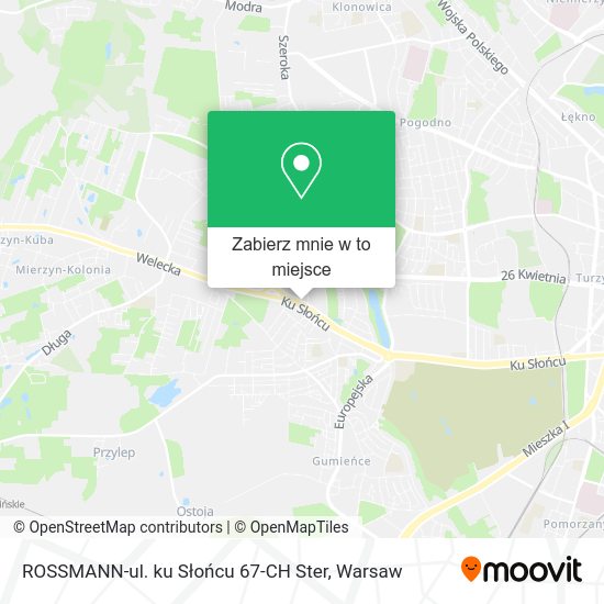 Mapa ROSSMANN-ul. ku Słońcu 67-CH Ster