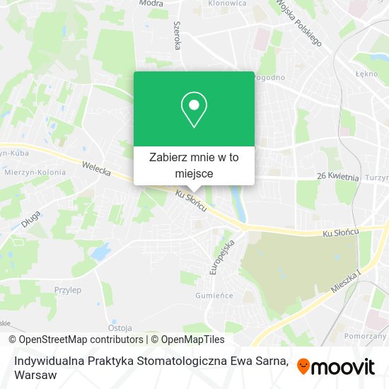 Mapa Indywidualna Praktyka Stomatologiczna Ewa Sarna