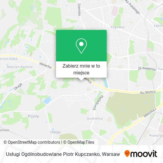 Mapa Usługi Ogólnobudowlane Piotr Kupczanko