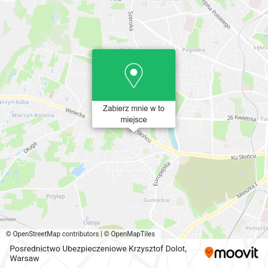 Mapa Posrednictwo Ubezpieczeniowe Krzysztof Dolot