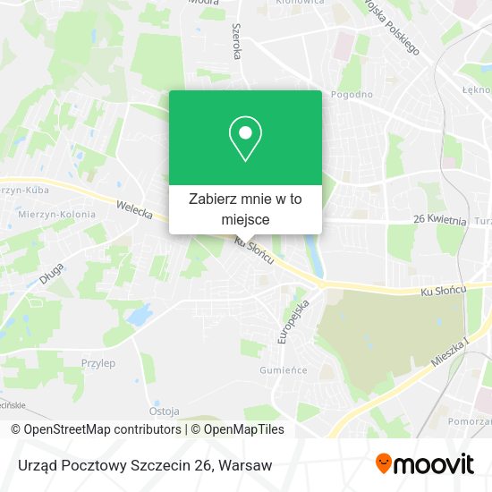 Mapa Urząd Pocztowy Szczecin 26