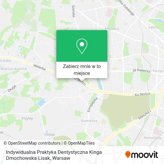 Mapa Indywidualna Praktyka Dentystyczna Kinga Dmochowska-Lisak