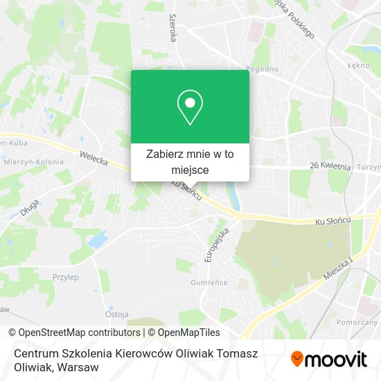 Mapa Centrum Szkolenia Kierowców Oliwiak Tomasz Oliwiak